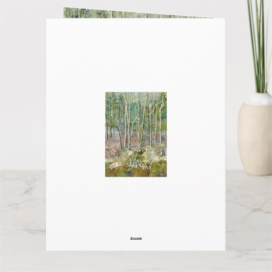 Winterwald Aquarellmalerei Karte (Rückseite)