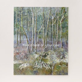 Winterwald Aquarellmalerei Puzzle