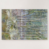 Winterwald Aquarellmalerei Puzzle (Horizontal)