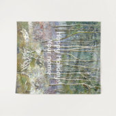 Winterwald Aquarellmalerei Wandteppich (Vorderseite (Horizontal))