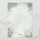 Winterwald Baby kalte Außendusche Folieneinladung (Rückseite)