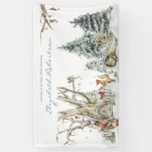 Winterwald | Babydusche Banner (Vertikal)