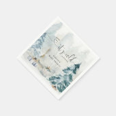 Winterwald Babydusche Serviette (Ecke)