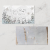 Winterwald Babydusche Windelwanne - Ticket Begleitkarte (Vorne/Hinten)