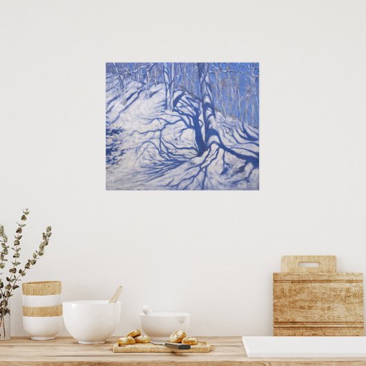 Winterwald bei Courcheval 2008 Poster (Küche)