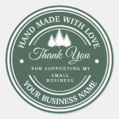 Winterwald Danke Runder Aufkleber (Vorderseite)