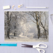 Winterwald, Decoupage Seidenpapier (Handwerk)