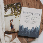 Winterwald Doppelseitiges Foto Hochzeit Save The Date