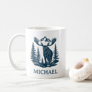 Winterwald Elch Personalized Kaffeetasse