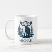 Winterwald Elch Personalized Kaffeetasse (Links)