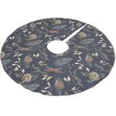 Winterwald: Eleganter Baumrock" Polyester Weihnachtsbaumdecke (Schrägansicht)