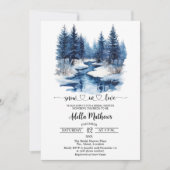 Winterwald Elegantes Brautparty Einladung (Vorderseite)