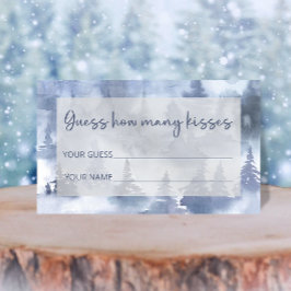 Winterwald erraten, wie viele Küsse Bridgame Begleitkarte