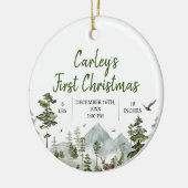 Winterwald Erster Weihnachtsbaum Keramik Ornament (Links)