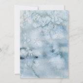 Winterwald Es ist kalte Außendusche für Kinder Einladung (Rückseite)