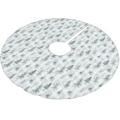 Winterwald Evergreen Baummuster Polyester Weihnachtsbaumdecke (Schrägansicht)