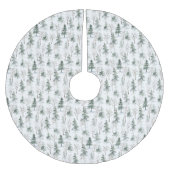 Winterwald Evergreen Baummuster Polyester Weihnachtsbaumdecke (Vorderseite)