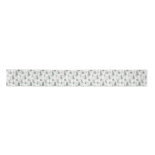 Winterwald Evergreen Baummuster Satinband (Vorderseite)