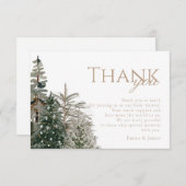 Winterwald Evergreen Weihnachten Danke, Card Begleitkarte (Vorne/Hinten)