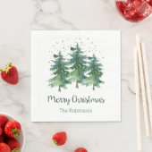 Winterwald frohe Weihnachten Serviette (Beispiel)