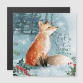 Winterwald, Fuchs, Weihnachten Weihnachten Weihnac Magnetkarte (Vorne/Hinten)