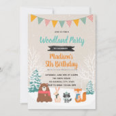 Winterwald Geburtstagsfeier Einladung (Vorderseite)