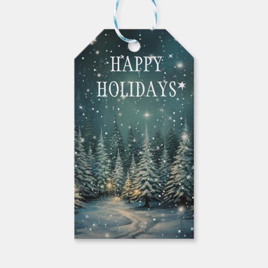 Winterwald Geschenkanhänger (Vorderseite)