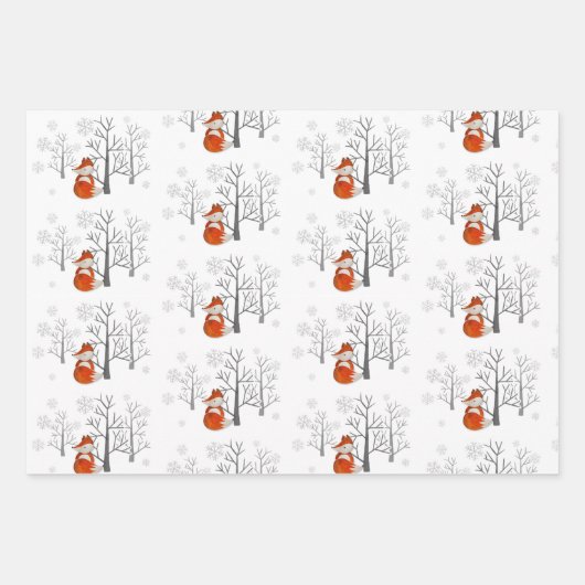 Winterwald Geschenkpapier Set (Vorderseite)