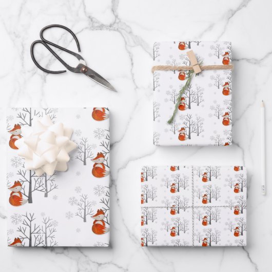 Winterwald Geschenkpapier Set (Vorderseite)
