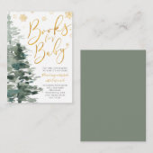 Winterwald Gold - kalte Buchanfrage im Freien Begleitkarte (Vorne/Hinten)