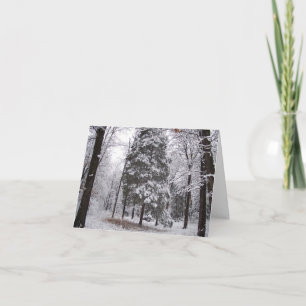 Winterwald Grußkarte leer Karte