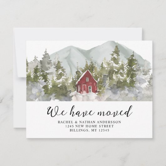 Winterwald haben wir den Adresswechsel vorgenommen Ankündigung (Vorderseite)