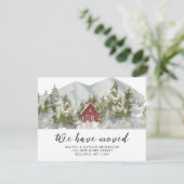 Winterwald haben wir den Adresswechsel vorgenommen Ankündigung (Stehend Vorderseite)