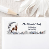 Winterwald Hirsch Elegante Natur Wasserfarbe (Insitu)