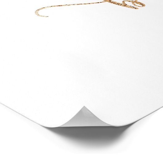 Winterwald Hirsche Baby Dusche Empfang Poster (Ecke)