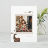 Winterwald Hirsche Foto Weihnachten (Stehend Vorderseite)