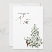 Winterwald Hirsche Foto Weihnachten (Rückseite)