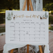 Winterwald Hirsche Goldfolie schätzen den Fälligke Poster