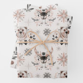 Winterwald Hirsche Moderne botanische Wasserfarbe Geschenkpapier Set (Beispiel)