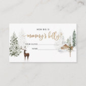 Winterwald Hirsche wie groß ist Mama Bauch Begleitkarte (Vorderseite)