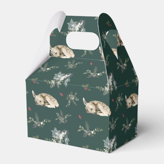 Winterwald Hirschfest Geschenkschachtel (Rückseite)