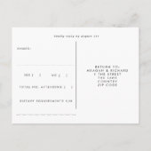 Winterwald Hochzeit Rsvp Postkarte (Rückseite)