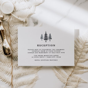 Winterwald-Hochzeitsempfang-Umschlagkarte Einladung