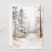 Winterwald Hochzeitstisch Einladung (Rückseite)