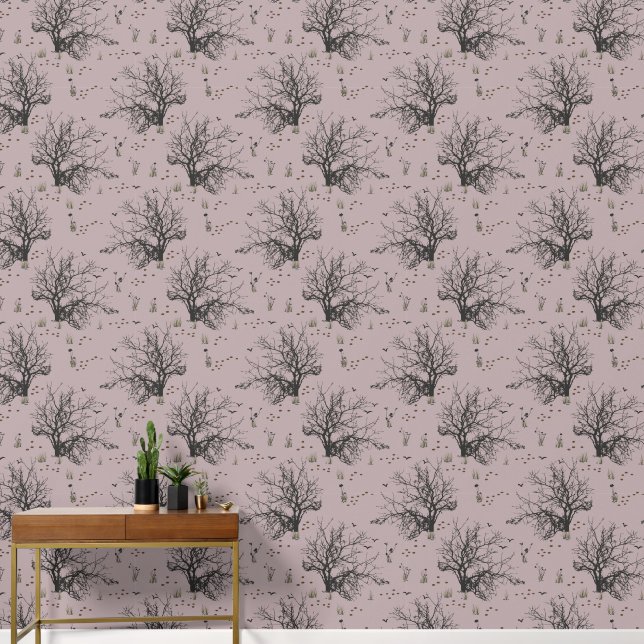 Winterwald im späten Herbst Tapete (Korridor)