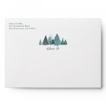 Winterwald im Wald mit Wasserfarbe