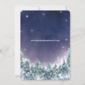 Winterwald in den Sternen Hochzeitseinladungen Einladung (Rückseite)