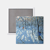 Winterwald in der Nähe von Newhaven Derbyshire Magnet (Vorderseite/Rückseite)