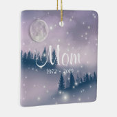 Winterwald in Erinnerung Mama Foto Weihnachten Keramikornament (Rechts)