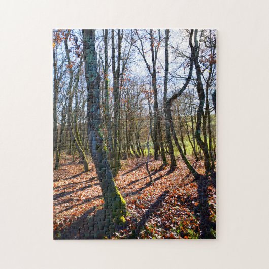 Winterwald in Frankreich Puzzle (Vertikal)
